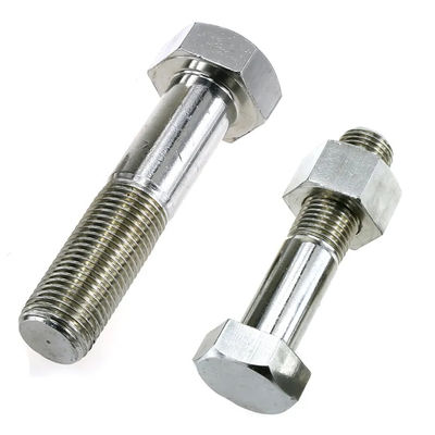 Oil Gas M6 M7 M8 M10 M24 Stainless Steel Hexagon Flange Bolts With Nut And Washer